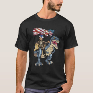 Abe Lincoln Murica T Rex Funny 4e juli Verenigde S T-shirt