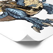 Abe Lincoln Murica T- Rex Funny 4th of Juli USA Poster (Hoek)