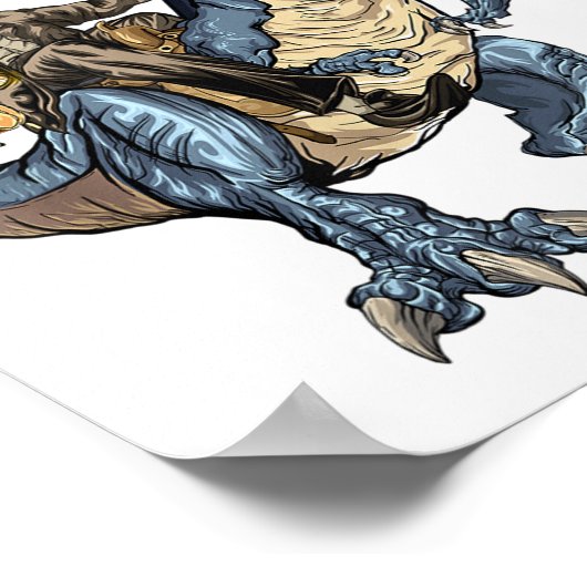 Abe Lincoln Murica T- Rex Funny 4th of Juli USA Poster (Hoek)