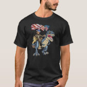 Abe Lincoln Murica T Rex Funny 4th of Juli Verenig T-shirt (Voorkant)