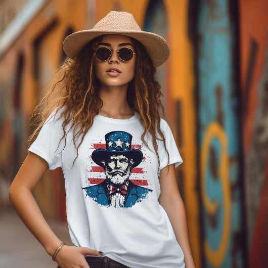 Abe Lincoln Onafhankelijkheidsdag 4 juli T-shirt