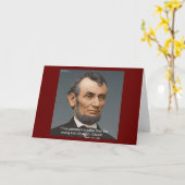 Abe Lincoln & patriottische citaten Kaart (Gele Bloem)