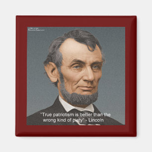 Abe Lincoln & patriottische citaten Magneet