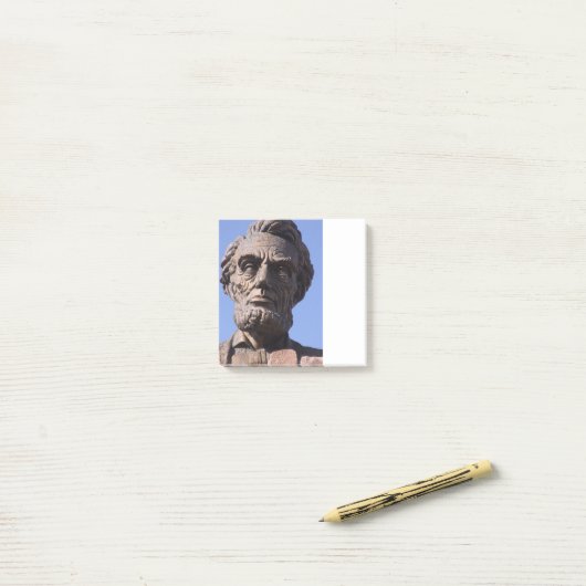 Abe Lincoln Post merkt op Post-it® Notes (Op bureau)