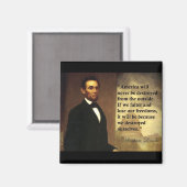 Abe Lincoln Quote: "Amerika zal nooit..." Magneet (Voorkant / Achterkant)