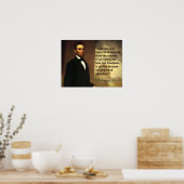 Abe Lincoln Quote Amerika zal nooit vernietigd wor Poster (Keuken)
