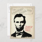 Abe Lincoln Quote Briefkaart (Voorkant / Achterkant)