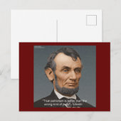 Abe Lincoln Quote "True Piety" Briefkaart (Voorkant / Achterkant)