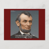 Abe Lincoln Quote "True Piety" Briefkaart (Voorkant)