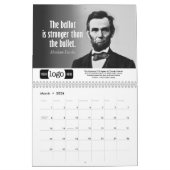 Abe Lincoln Quotes - Zakelijke Logo Promotie Kalender (Mar 2026)