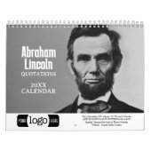 Abe Lincoln Quotes - Zakelijke Logo Promotie Kalender (Hoes)