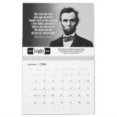 Abe Lincoln Quotes - Zakelijke Logo Promotie Kalender (Jan 2026)