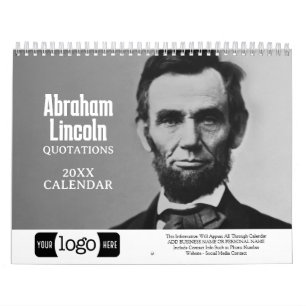 Abe Lincoln Quotes - Zakelijke Logo Promotie Kalender