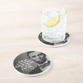 Abe Lincoln Quoton Life Zandsteen Onderzetter (Zijkant)