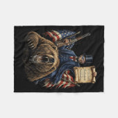 Abe Lincoln Ridderbeer Met Verklaring Grappig Fleece Deken (Voorkant (Horizontaal))