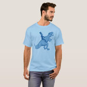 Abe Lincoln Riding A T-Rex T-Shirt (Voorkant volledig)