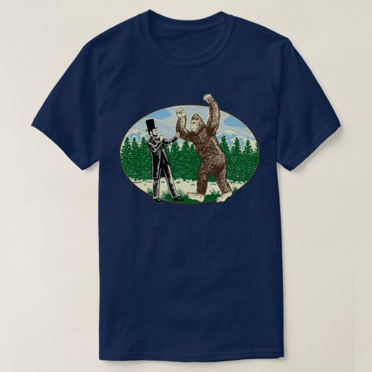 ABE Lincoln Sasquatch Hunter Bigfoot Logo Shor T-shirt (Design voorkant)
