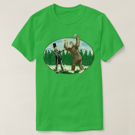 ABE Lincoln Sasquatch Hunter Bigfoot T-shirt (Design voorkant)