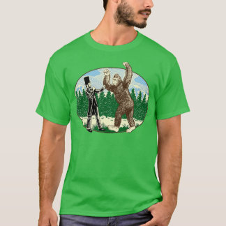ABE Lincoln Sasquatch Hunter Bigfoot T-shirt