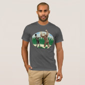 ABE LINCOLN: SASQUATCH HUNTER - Funny Bigfoot Logo T-shirt (Voorkant volledig)
