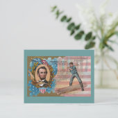 Abe Lincoln Splitting Rails Centennial Souvenir Briefkaart (Staand voorkant)
