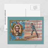 Abe Lincoln Splitting Rails Centennial Souvenir Briefkaart (Voorkant / Achterkant)