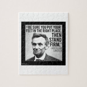 Abe Lincoln & "Sta vast" citaat Legpuzzel