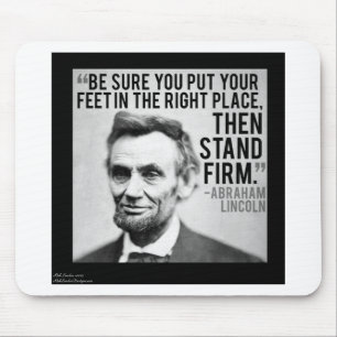 Abe Lincoln & "Sta vast" citaat Muismat