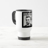 Abe Lincoln & "Sta vast" citaat Reisbeker (Voorkant links)