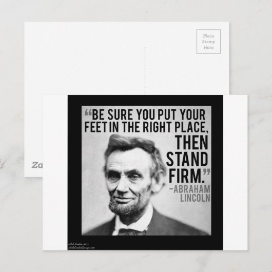 Abe Lincoln & "StandFirm"-prijsopgave Briefkaart (Voorkant / Achterkant)