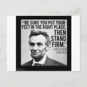Abe Lincoln & "StandFirm"-prijsopgave Briefkaart (Voorkant)