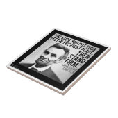 Abe Lincoln & "StandFirm"-prijsopgave Tegeltje (Zijkant)