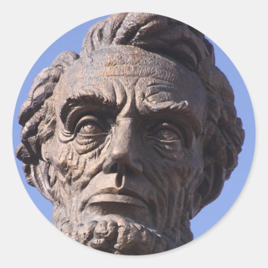 Abe Lincoln-Stickers Ronde Sticker (Voorkant)