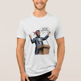 Abe Lincoln: "USA! USA! USA!" Tri-Blend Shirt