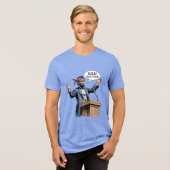 Abe Lincoln: "USA! USA! USA!" Tri-Blend Shirt (Voorkant volledig)