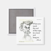 Abe Lincoln & "Vasthouden" Beroemde Quote  Magneet (Voorkant / Achterkant)