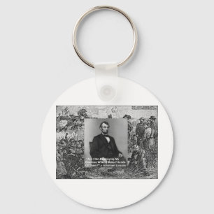 Abe Lincoln "Vernietig Vijanden" Wijsheid Citaat C Sleutelhanger