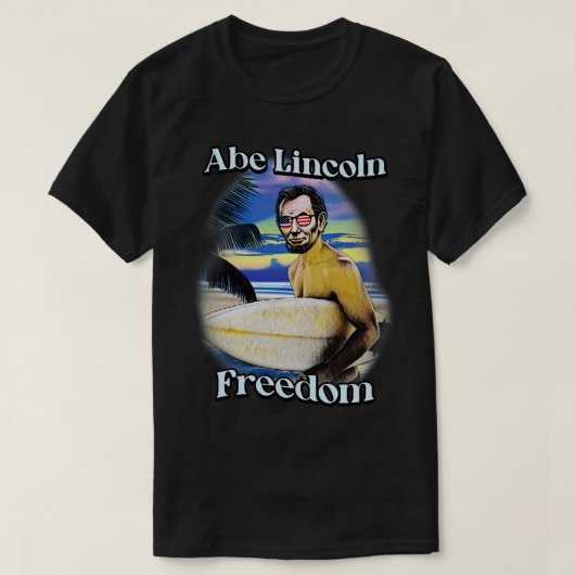Abe Lincoln Vrijheid 4 juli T-shirt (Design voorkant)