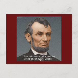 Abe Lincoln "Ware Vroomheid" Citaat Briefkaart