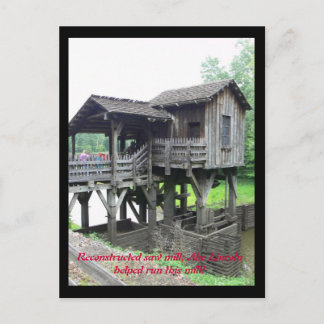 Abe Lincoln werkte hier Briefkaart