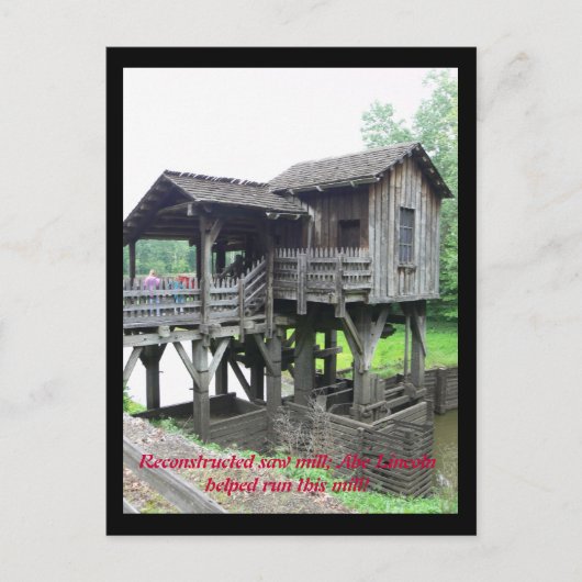 Abe Lincoln werkte hier Briefkaart (Voorkant)