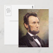 Abe Lincoln "Wiser" Quote Gifts T - shirts Kaart e (Voorkant / Achterkant)