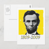 Abe Lincoln YELLOW 1809 2009 Briefkaart (Voorkant / Achterkant)