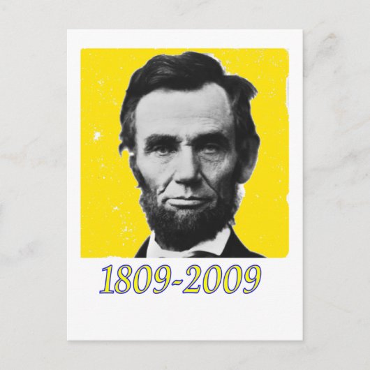 Abe Lincoln YELLOW 1809 2009 Briefkaart (Voorkant)
