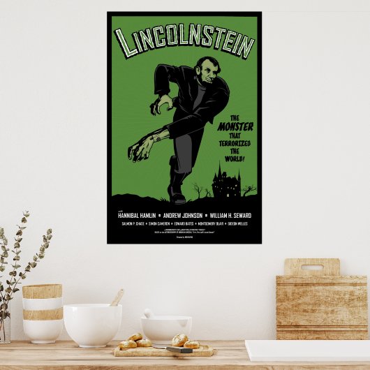 Abe Lincolnstein. Abraham Lincoln Frankenstein Poster (Keuken)