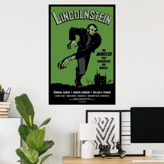 Abe Lincolnstein. Abraham Lincoln Frankenstein Poster (Thuiskantoor)