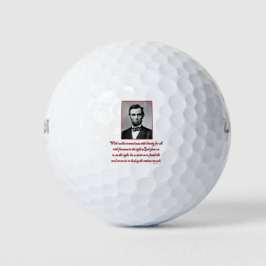 Abe-Malice-towards-none Golfballen (Voorkant)