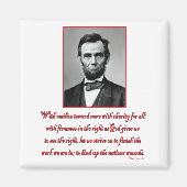 Abe-Malice-towards-none Magneet (Voorkant)