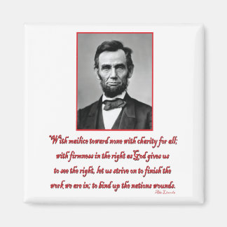 Abe-Malice-towards-none Magneet