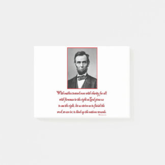 Abe-Malice-towards-none Post-it® Notes